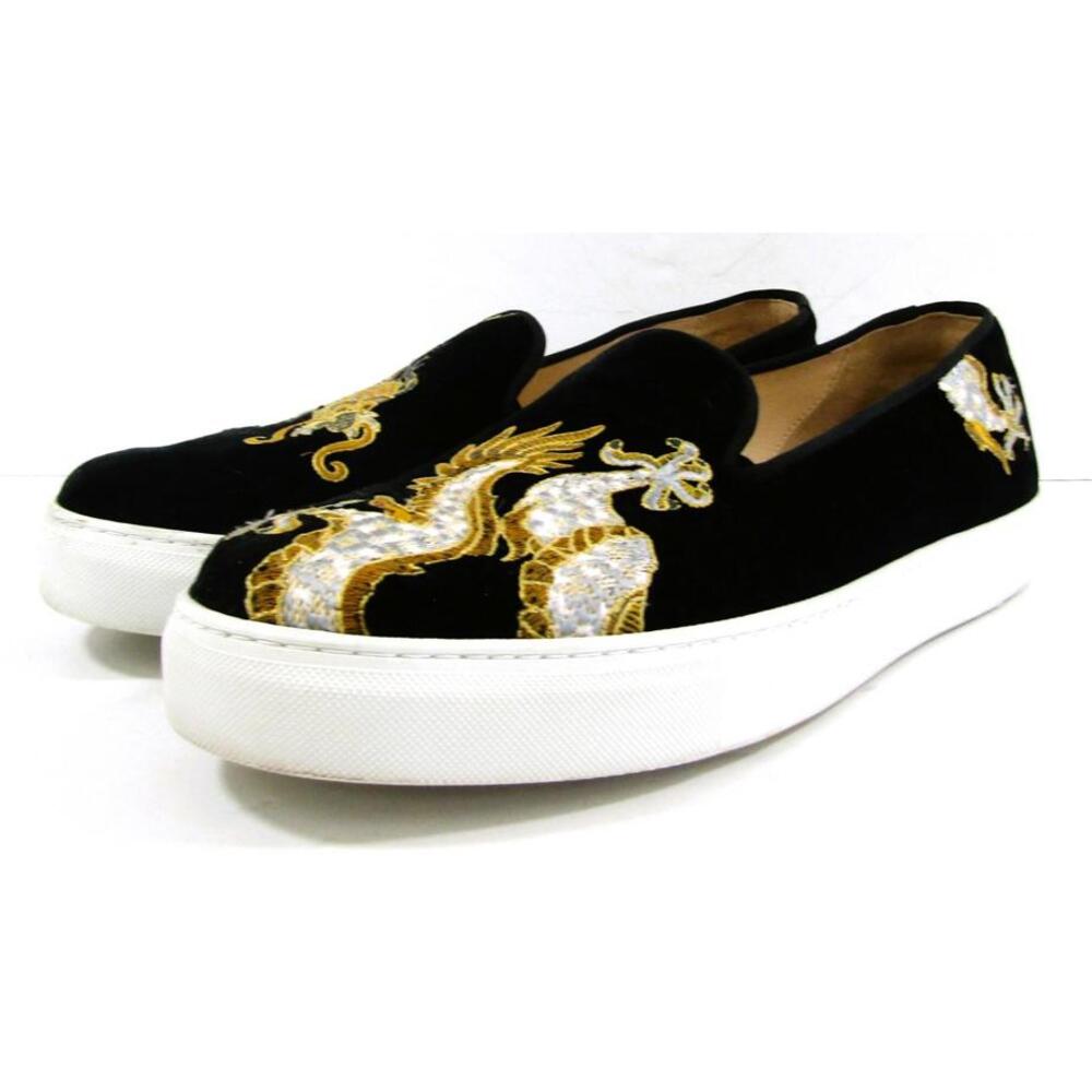 Scalalmandre by Stubbs & Wootton Palm Beach Emperor Noir Black Velvet Slippers - Picture 9 of 14